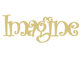 Word Imagine Cutout Unfinished Wood Home Decor Everyday Door Hanger MDF Shaped Canvas Style 1 Diverse Woodworking