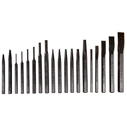 Mayhew Tools 61019 Punch and Chisel Set, Black Oxide Finish, 19-Piece Mayhew Tools