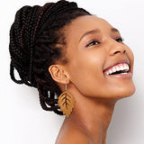 182 Pieces Wooden Dangle Earring Making Kit, Include 32 Pieces African Wood Drop Earring Pendant Unfinished Earrings Wood Charms with 100 Jump Ring Hicarer