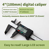 SCITOOLS Digital Caliper 0-4"Measuring Tool, Micrometer Caliper with Auto-Off Feature, Interchangeable Between inches and millimeters for Jewelry SCITOOLS