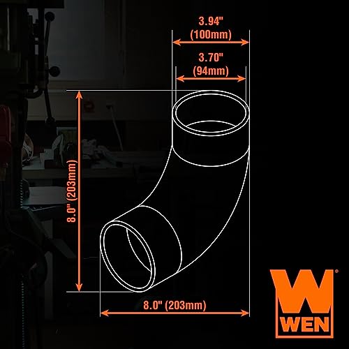 WEN DCA004 4-Inch Elbow Connection Adapter for Dust Collection Systems WEN