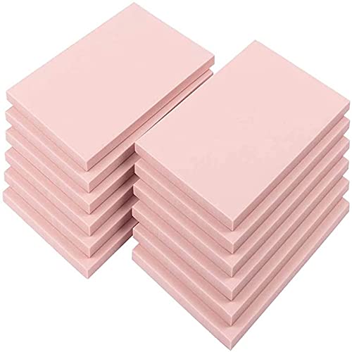 SGHUO 12pcs 4"x6" Pink Rubber Carving Blocks Linoleum Block Stamp Making Kit - WoodArtSupply