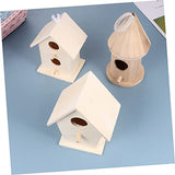 Yardwe 5 Pcs Garden Desktop Hanging Bird Ornament Bird House DIY Unfinished Birds Pendant Birdhouse Kit Mini Birdhouse Small Birdhouse Kids Suit Yardwe