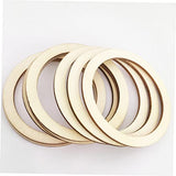 TEHAUX 100pcs Scrapbooking Embellishments Unfinished Wood Circles Wreath Frame Wood Blanks Ring Wooden Linking Rings Charms Unfinished Wood DIY Craft TEHAUX