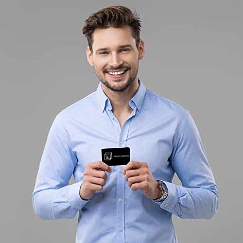 MS WGO 100pcs Laser Engraved Metal Business Cards Blanks 3.4x2.1in Thicknes (0.45mm) MS WGO