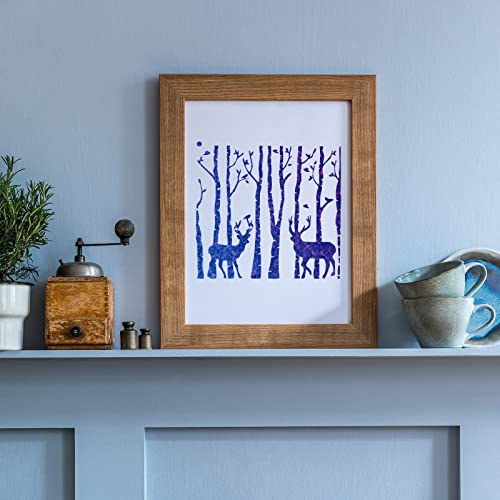 8 Pieces Reusable Tree Stencils Aspen Trees Stencils Reversed Branches Stencils Painting Tree Template Plastic Drawing Stencils for Canvas Wood Wall Chinco