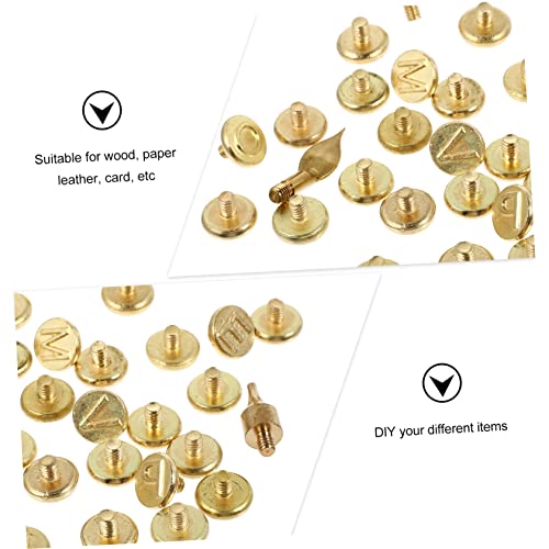 Anneome 1 Set Letter Soldering Iron Embossing Burning Tips Wood Burner Pyrography Letters DIY Tools Wood Burning Letters Letter Stencil DIY Kits Iron Anneome