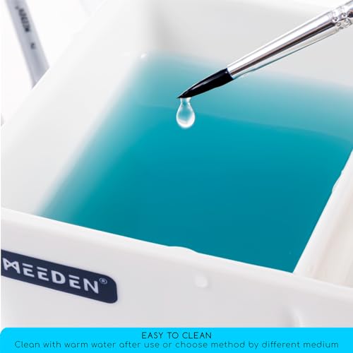 MEEDEN Miniature Paint Brush Set,15 Tiny Professional Fine Tip Detail Paint Brushes, Detailing Paintbrushes for Acrylic Watercolor Oil Painting- MEEDEN