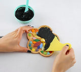 Lanyani 2 Sets of DIY Mosaic Craft Kits Mosaic Tiles Coaster Kit Make Your Own Mosaic Project Handmade Craft Set with Stained Glass Mosaic Tile Lanyani