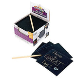 Colorations Scratch Art Kit, 125 Mini Notes, Arts & Crafts, for Kids, 3.25 inch x 3.25 inch Notes, Desktop Dispenser Colorations