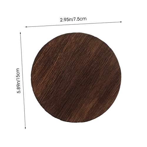 Zerodeko 15 Pcs Carbonized Round Wood Chips Wooden Coasters DIY Unfinished Christmas Ornament Unfinished Wood Cutout Riser Christmas Ornaments Zerodeko