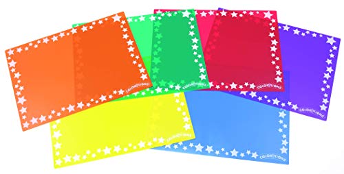 Colorations Flexible, Plastic Mats, Set of 6, Reusable, Sturdy, Durable, Washable, Multi-use, Art, Crafts, Painting, Coloring, Kids Activity, Kids Colorations
