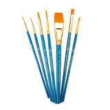 Royal Brush Manufacturing Royal and Langnickel Zip N' Close 7-Piece Brush Set, Taklon Filbert Royal Brush Manufacturing Company