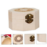 Zerodeko 3 Pcs Gift Box Earring Organizer for Women Wood Tea Storage Case Unfinished Wood Ring Chest for Tea Bag Wood Trinket Cube Tea Cake Brick Zerodeko