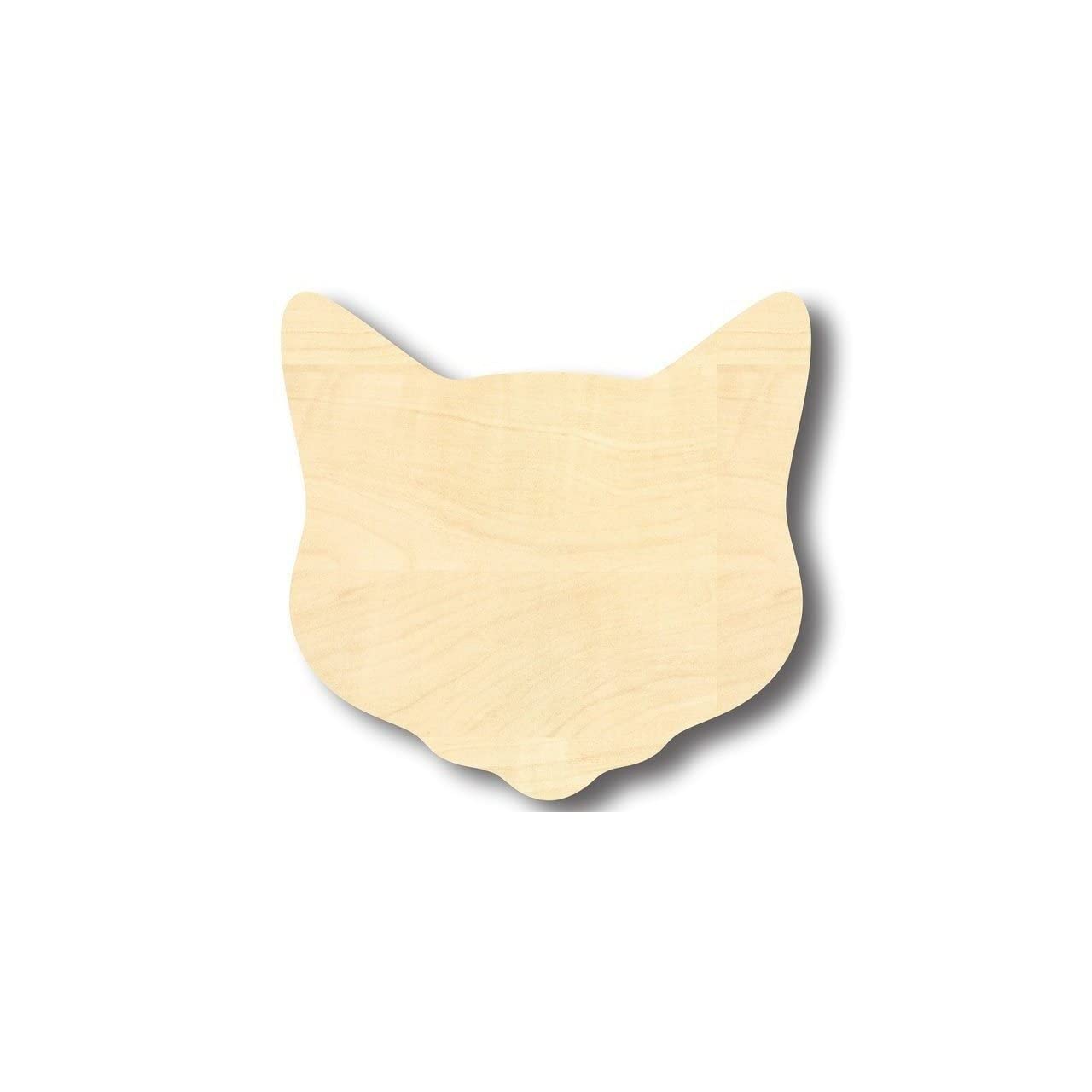 Unfinished Wood Cat Head Shape - Animal - Pet - Craft - up to 24" DIY 10" / 1/4" 24 Hour Crafts