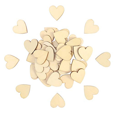 LIOOBO 50pcs Wedding Decor Blank Gift Tags Blank Wooden Tags Wooden Chips Unfinished Wood Slices Unfinished Wooden Embellishment Blank Tags Wooden LIOOBO