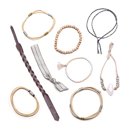 Craft Crush — Bracelet Box: Neutrals — Makes 9 Amazing Bracelets — Crafting Kits — For Ages 13+, Small Craft Crush