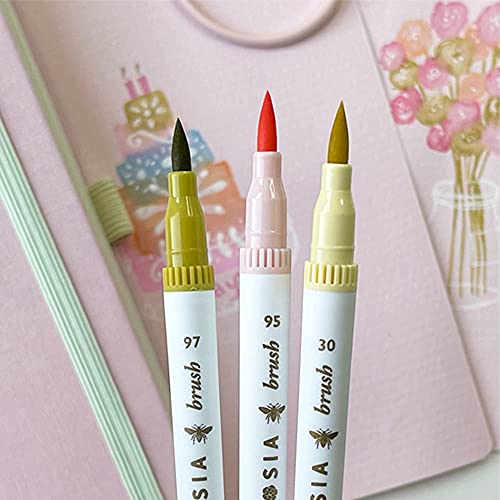 Primrosia 24 Pastel Dual Tip Markers, Fine Tip and Brush Pens. Perfect for  art, illustration, drawing, calligraphy and bullet journals - Buy Online -  341809939