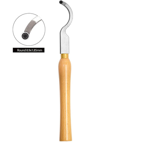 CDBP Swan Neck Hollower Woodturning Tool Carbide Tipped Lathe Chisel Tool Bar with Ci5 8.9mm Round Carbide Insert Cutter for Wood Hobbyist or DIY or CDBP