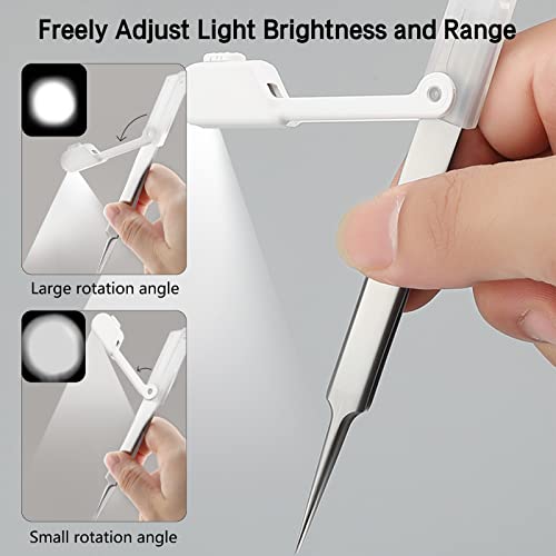 Vinyl Weeding Tool Set with 3 Pcs LED Light, Weeding Hook, Tweezers, Pin for Crafting, Small Vinyl Projects, Paper & Iron-on Projects, LED Vinyl - WoodArtSupply