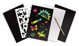 Melissa & Doug Scratch Art Activity Kit: Rainbow - 4 Boards, Stencil Sheet, Wooden Stylus Melissa & Doug