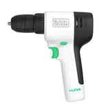 BLACK+DECKER reviva 12V Cordless Drill, 230 lb Torque, Made from Recyled Material (REVCDD12C),White BLACK+DECKER