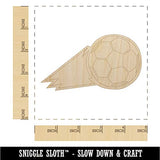 Soccer Ball Action Unfinished Wood Shape Piece Cutout for DIY Craft Projects - 1/8 Inch Thick - 4.70 Inch Size Sniggle Sloth