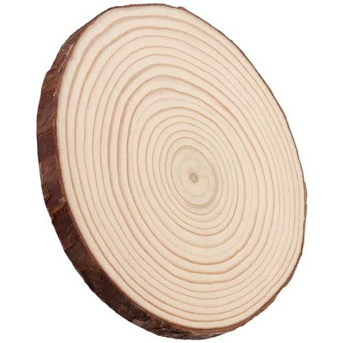 KINJOEK 30 PCS Natural Wood Slices 5.1-5.5 Inch with Bark Unfinished Wood Circles for Coasters DIY Crafts Wedding Decorations Christmas Ornaments - WoodArtSupply