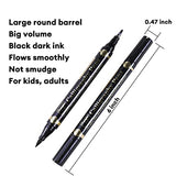 Sunshilor Dual Brush Calligraphy Pens Black Hand Lettering Pens for Beginners Writing, Art Drawing, Sketching, Illustration, Scrapbooking, Sunshilor