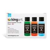 KINGART Outdoor Acrylic Paint, 60ml (2oz) Bottle, Set of 20 Unique Colors KINGART