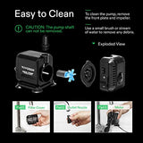 VIVOSUN 400GPH Submersible Pump(1500L/H, 15W), Ultra Quiet Water Pump with 5.2ft High Lift, Fountain Pump with 5ft Power Cord, 3 Nozzles for Fish VIVOSUN