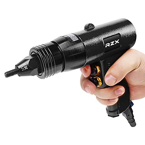 RZX Rivet nut tool,hand rivet nut gun, blind nut riveter ,nut setting4 MANDREL Pneumatic Rivet Nut Setting Gun with Quick-Change M6 M8 1/4 5/16 RZX