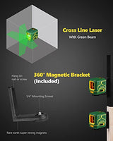 APEXFORGE X1C Cross Line Laser Level, with Rechargeable Battery, 100ft Green Beam, Self-Leveling, Vertical and Horizontal Line, Pulse Mode, 360° APEXFORGE