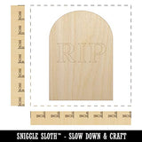 Tombstone RIP Halloween Unfinished Wood Shape Piece Cutout for DIY Craft Projects - 1/8 Inch Thick - 6.25 Inch Size Sniggle Sloth