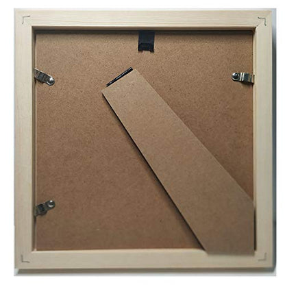 8x8 Photo Frame Solid Wood Frame Square 8x8 Picture Frame. Environmental Protection, no Paint. Protection Panel Plastic Material. Wall or Tabletop