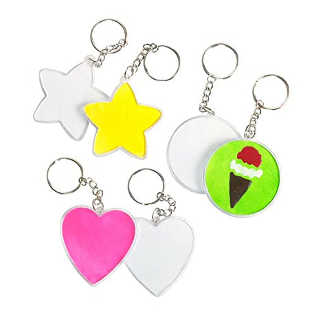 Colorations Create Your Own Keychain Craft Kit for Kids, Set of 12 – DIY Kit for Kids that Encourages Creativity – Easy and Fun – Includes Supplies Colorations