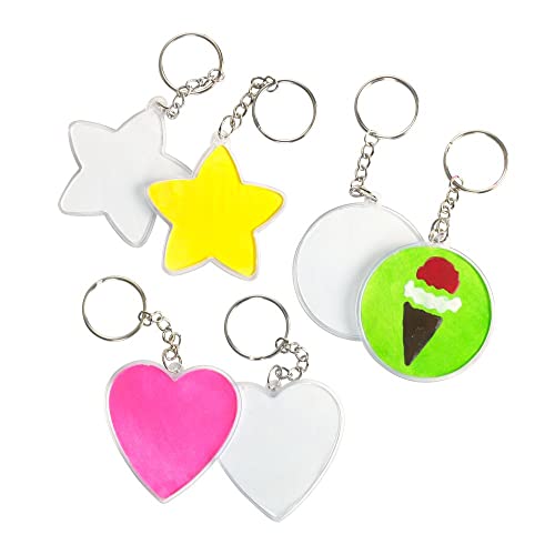 Colorations Create Your Own Keychain Craft Kit for Kids, Set of 12 – DIY Kit for Kids that Encourages Creativity – Easy and Fun – Includes Supplies - WoodArtSupply