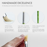 ARTIFY Oil Paint Brushes Set, Acrylic Paint Brushes with Long and Heavy Handle, 15 Pcs Professional Natural Chungking Bristle Paintbrush Set, for Oil ARTIFY art supplies