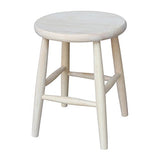 International Concepts 18-Inch Scooped Seat Stool, Unfinished IC International Concepts