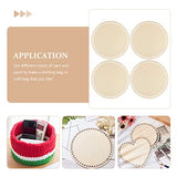 EXCEART 4pcs Wooden Bag Bottom Natural Wood Base Shaper Crochet Basket Base for DIY Knitting Crochet Yarn Storage Bag Weaving Crafts Home Decoration EXCEART