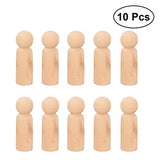 Healifty 10pcs Wood Puppets Dolls Blank Wooden Unfinished Dolls Woodsy Decor Wooden Dolls Decoration for Home Toys Dolls Wood Decor Unfinished DIY Healifty