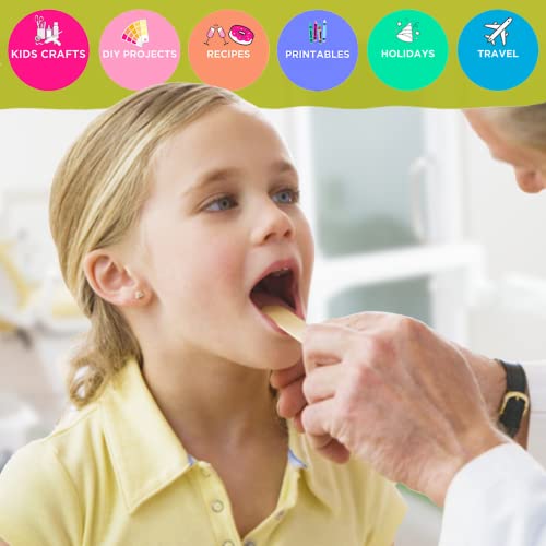 WISYOK 8'' Jumbo Craft Sticks, 60pcs Extra Large Natural Premium Wood, Ice Cream Sticks, Jumbo Sticks, Large Tongue Depressors, Plant Labels, Hair WISYOK