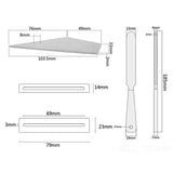 Alnicov Stainless Steel Guitar Fret Crowning File, Fret Rocker, Fingerboard Protectors Set Fret Leveling Grinding Tool Kit for Luthier and Guitar Alnicov