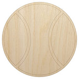 Tennis Ball Unfinished Wood Shape Piece Cutout for DIY Craft Projects - 1/4 Inch Thick - 6.25 Inch Size Sniggle Sloth
