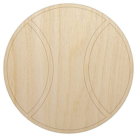 Tennis Ball Unfinished Wood Shape Piece Cutout for DIY Craft Projects - 1/4 Inch Thick - 6.25 Inch Size Sniggle Sloth