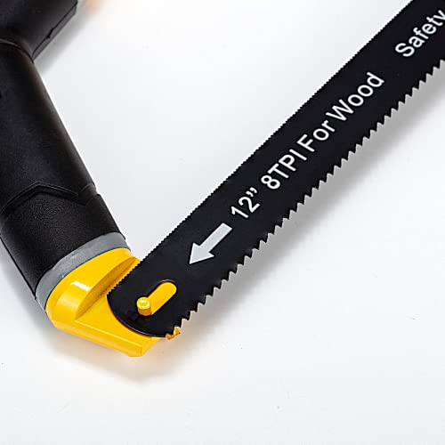 KATA Hacksaw Frame Set, 12" Hacksaw Frame, 10'' Mini Hacksaw and Drywall Saw/Jab Saw, Including 4pc Extra Flexible Bi-Metal HSS Blades, Handsaw for KATA