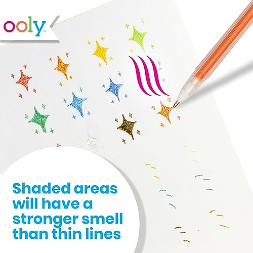 Ooly Scented Yummy Yummy Glitter Gel Pens Set of 12 Pens (New Gen) - Scented Glitter Pens for Kids, Adults, Art Supplies and Stationary Supplies Ooly