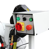 KAKA INDUSTRIAL BS-108G horizontal bandsaw, 10”x7.9" round metal stock at 90°. Swivel head miters up to 60°.Metal Cutting Band Saw Motor power 1.1kw KAKA INDUSTRIAL