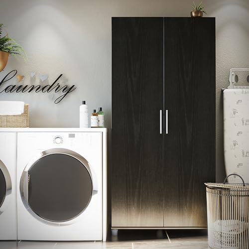 SystemBuild Evolution 36" Utility Storage Cabinet, Black Oak SystemBuild