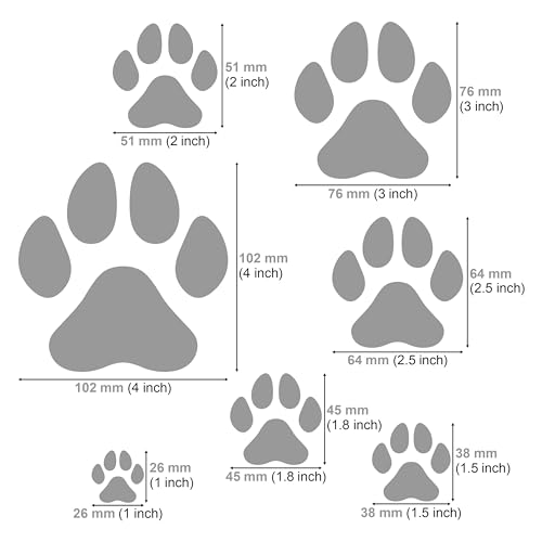 Aleks Melnyk #61 Paw Print Stencils for Painting on Wood, Tiger Print Stencil, Dog Paw, Puppy Paw, Small Cat Paw, Dog Footprint Stencil, Paw Print - WoodArtSupply